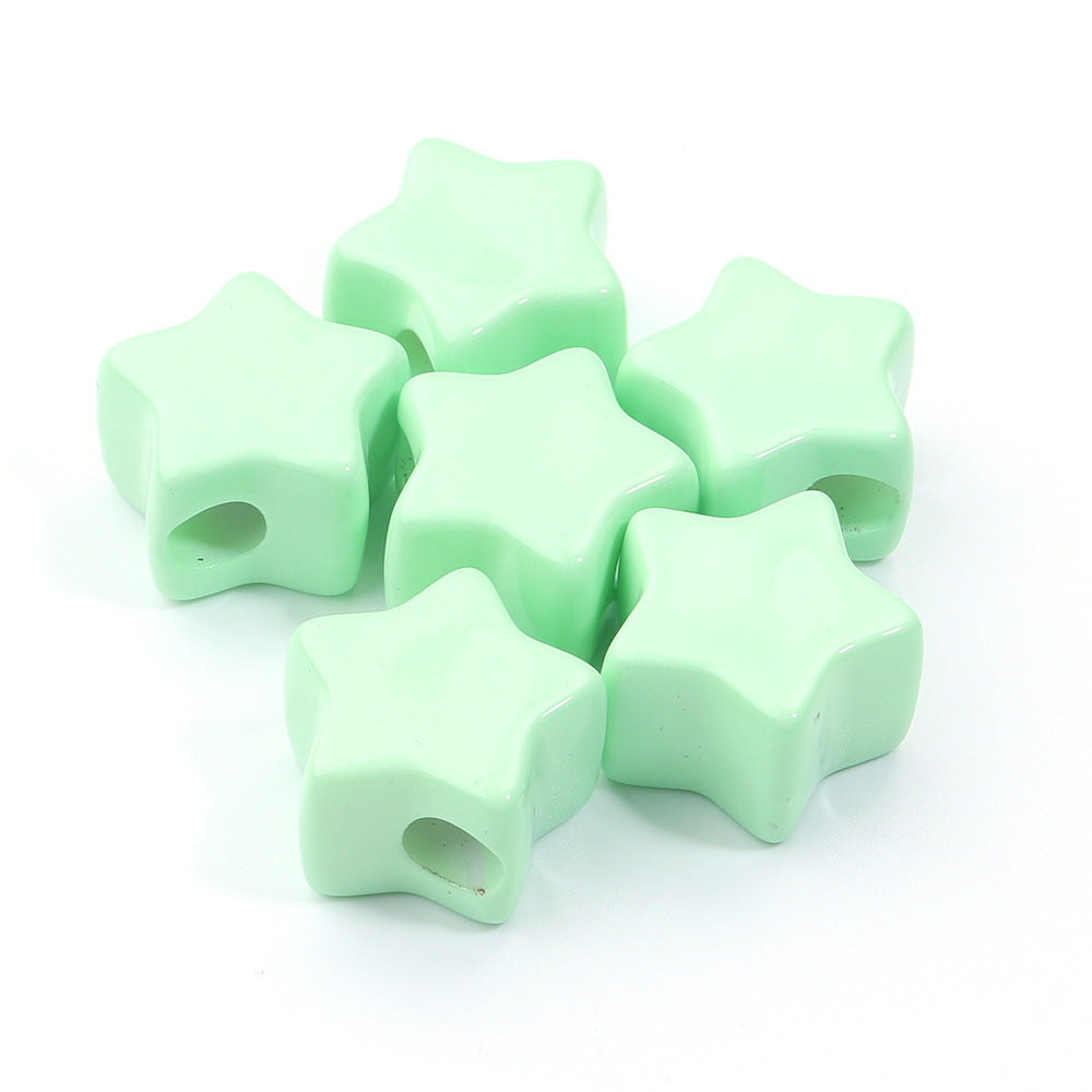 Wholesale 6pcs Acrylic Macaron Color Peach Heart DIY Beads