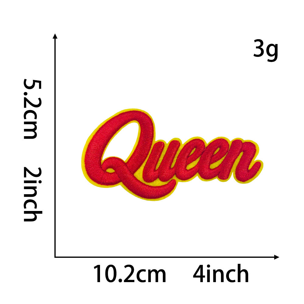 Wholesale  Letter 3D Embroidered Iron On Patch For Clothing DIY Accessory