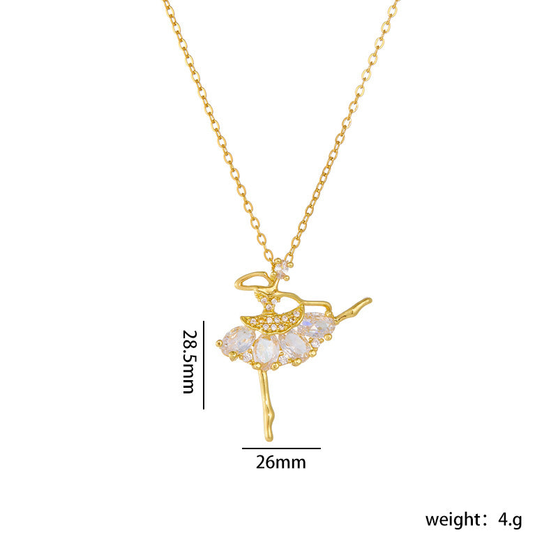 Wholesale Ballet Girl Necklace Clavicle Chain Accessories