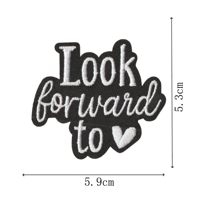 Wholesale Trendy Letter Embroidered Iron On Patches Set Of 9 Stylish DIY Craft Supply For ets Bags Towels