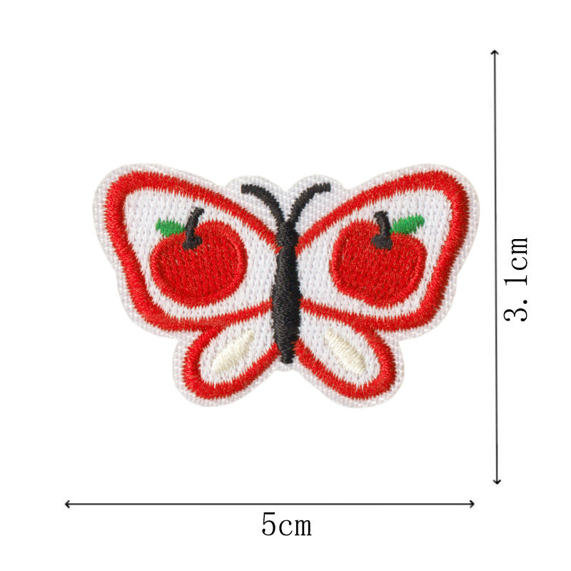 Wholesale Polyester Cotton Embroidered Cherry Patch Set Iron On Sew On Decorative Accent For ets School Uniforms And Bags