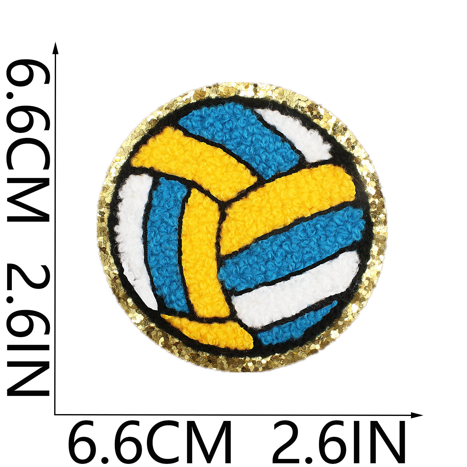 Wholesale Volleyball Towel Embroidered Patch Rugby Football Embroidered Cloth Patch Greta Baseball Chenille Embroidered Label