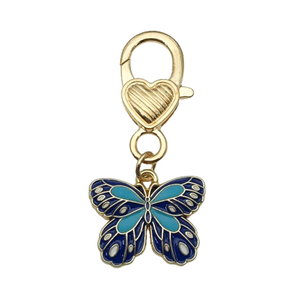 Wholesale Colorful butterfly metal keychain
