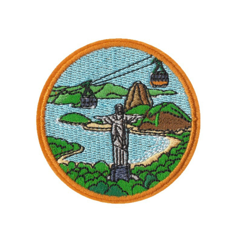 Wholesale World City Landmarks Iron On Embroidered Patches 9 Piece Set DIY Craft Supply Decorative For Clothes Backpack Journal Towel Fashion Accessory Gift