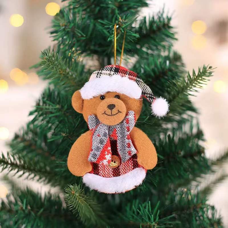 Wholesale Christmas Decoration Pendants Mini Dolls Three-dimensional Fabric Dolls