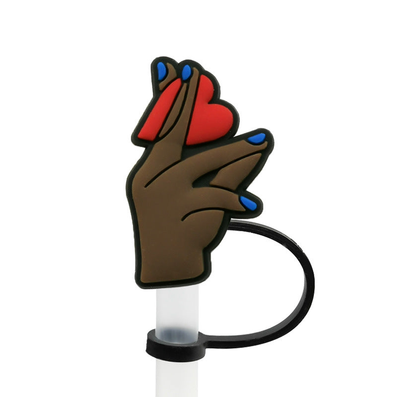 Wholesale 10PCS Street Culture Straw Set Silicone Dust Stopper Straw Tube Cap