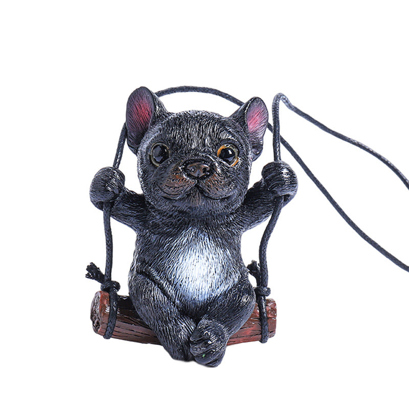 Wholesale Resin Bulldog Rearview Mirror Car Ornament