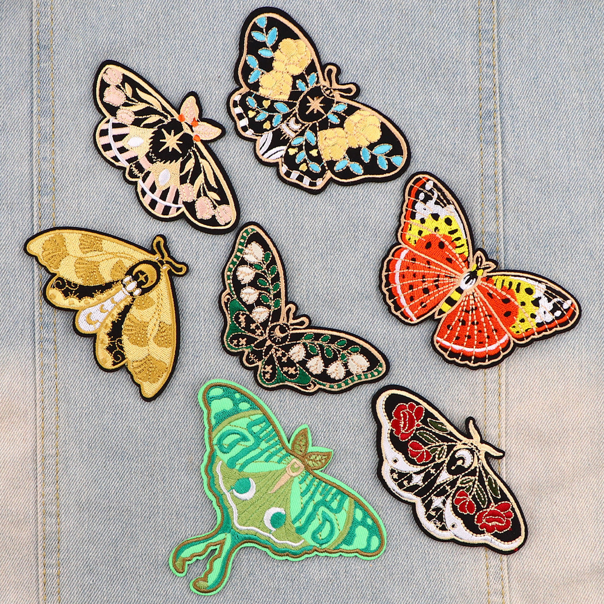 Wholesale Butterfly Cloth Patch Insect Embroider Patch Clothing Luggage Accessories