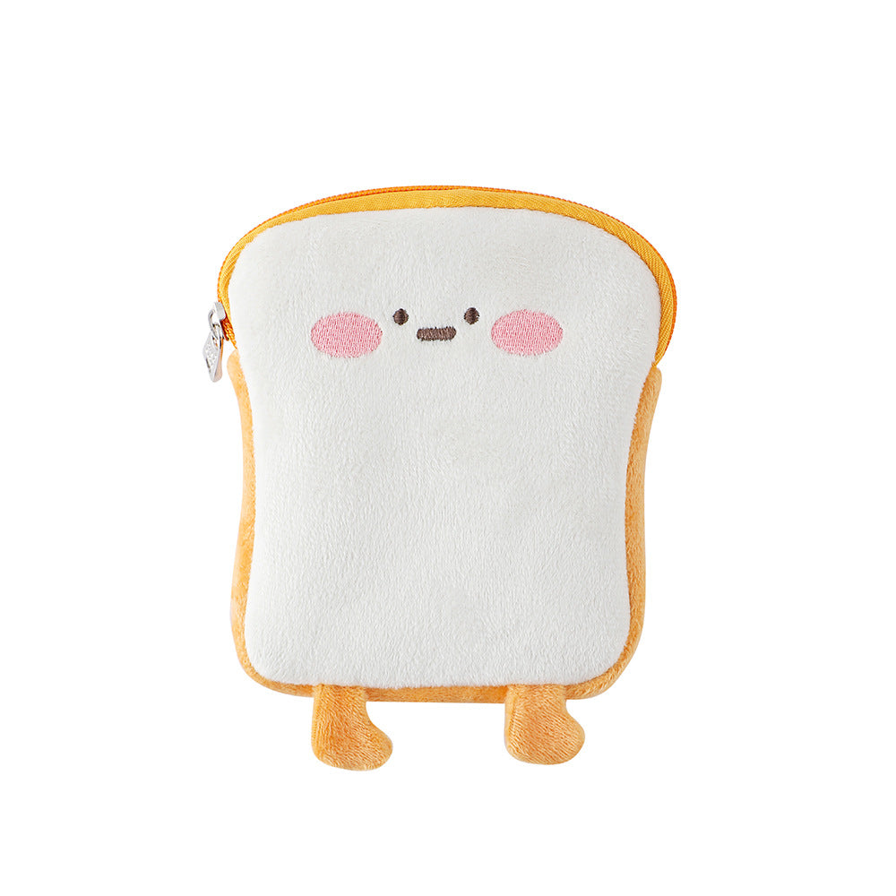 Wholesale Cartoon Toast Plush Coin Purse