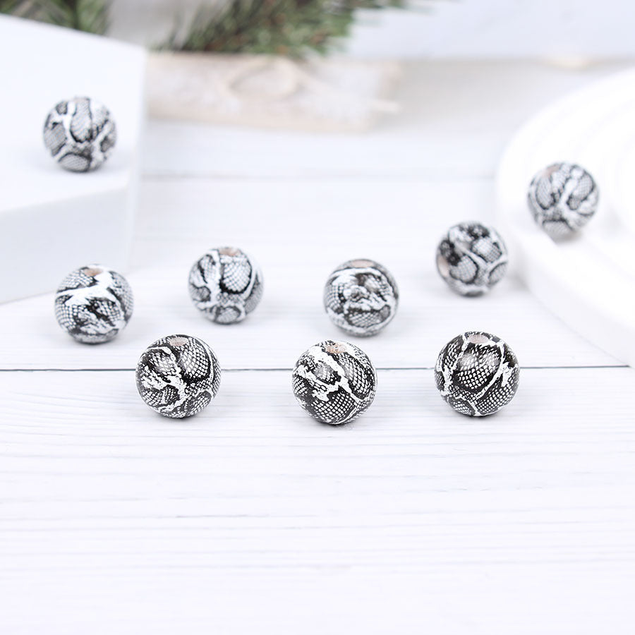 Wholesale 20pcs Animal Loose Bead Hemp Rope Tassel Wood Bead Skewers