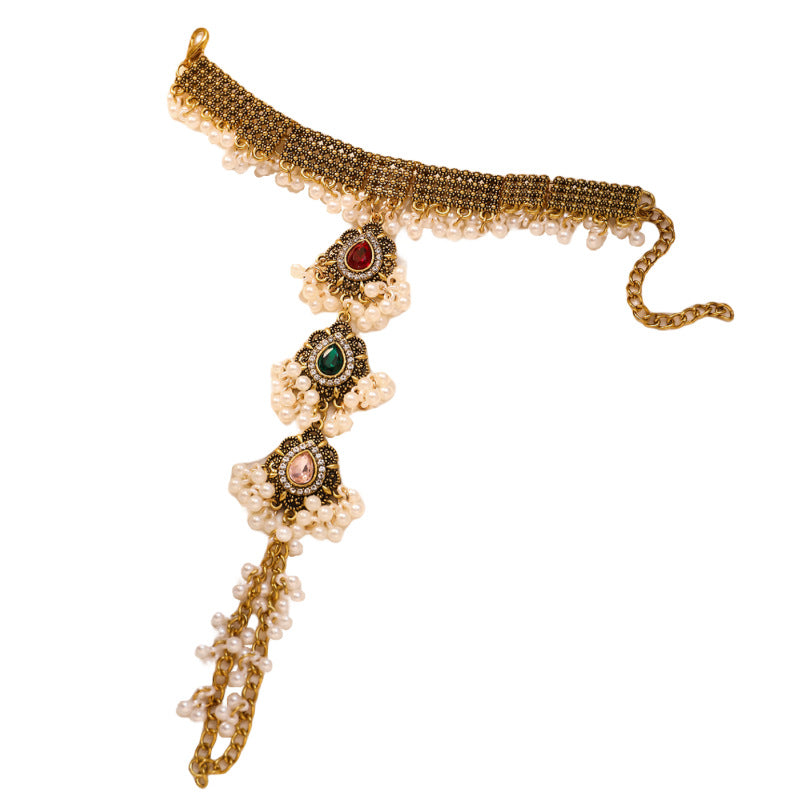 Wholesale Exotic Pearl Tassel Finger Bracelet