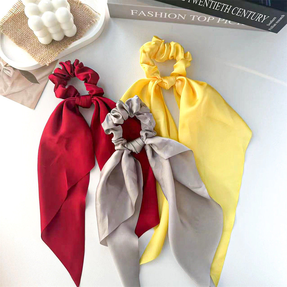 Wholesale Ponytail Ribbons Satin Scrunchies Hair Accessories Hair Scrunchies