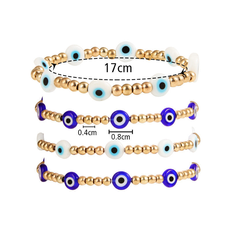 Wholesale Devil' s Eye gold beads beaded bracelet
