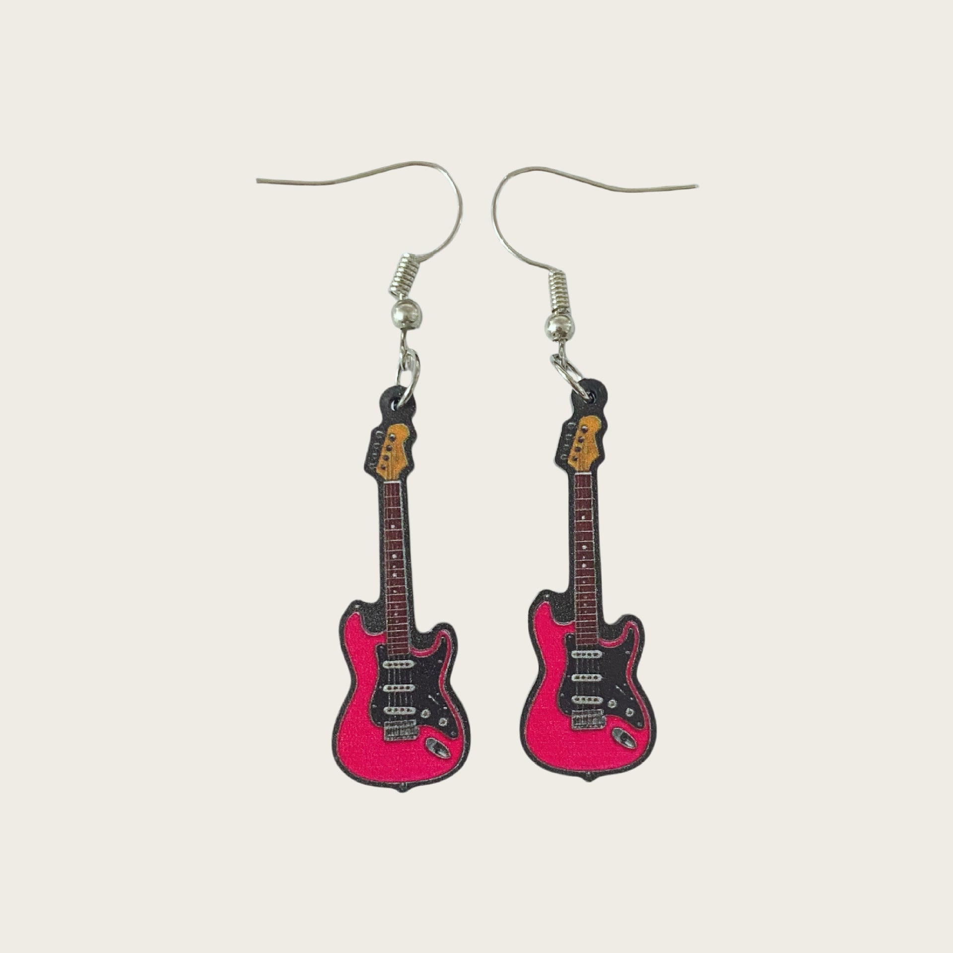 Wholesale Punk Retro Acrylic Electric Guitar Earrings Hip Hop Music Jewelry Fashion Accessory For Resale