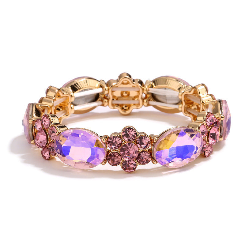 Wholesale Colorful Round Stone Crystal Bracelet