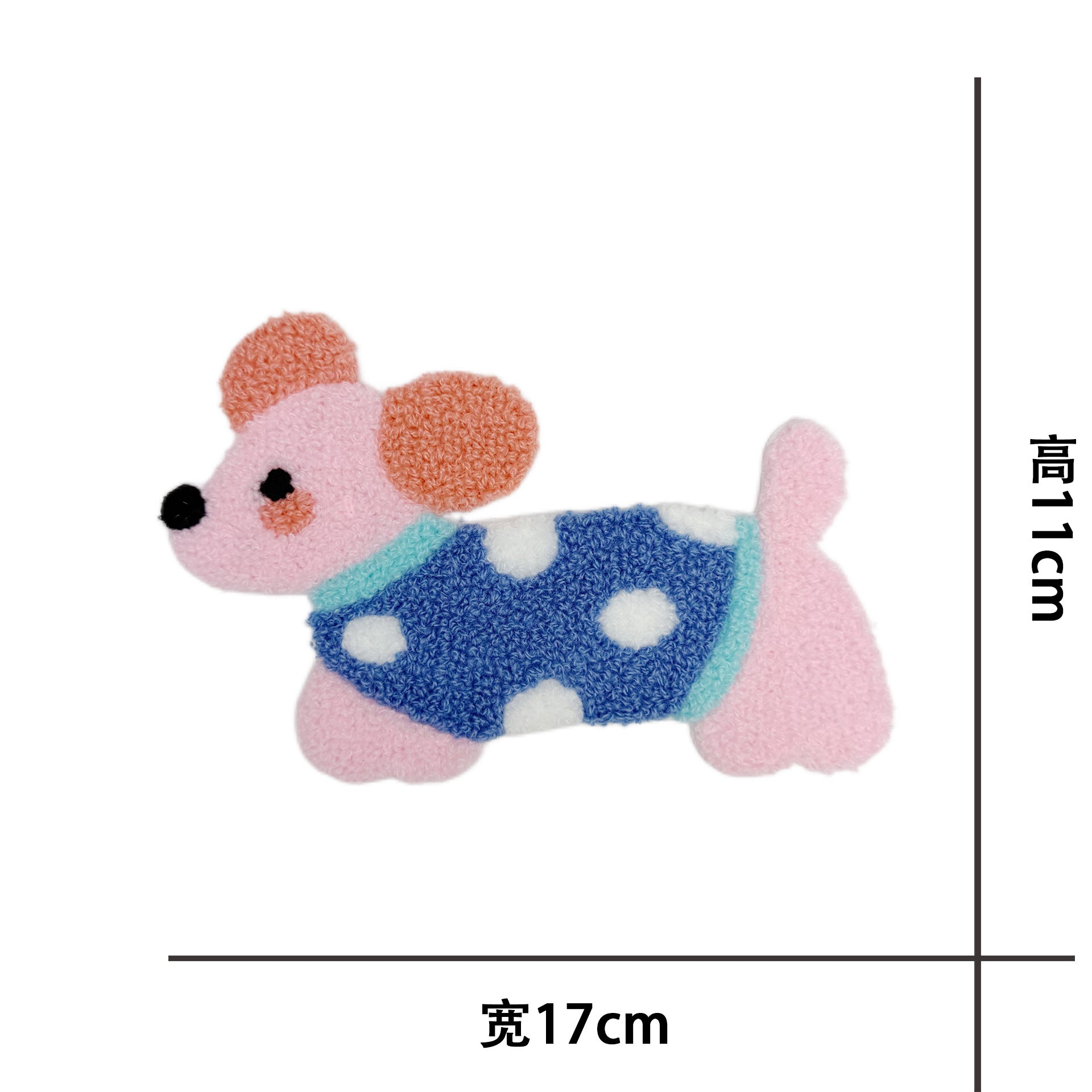 Wholesale Dachshund Dog Towel Embroidery Patch Chic Embroidered Fabric Applique For ets Bags Baskets DIY Craft Sewing Decoration