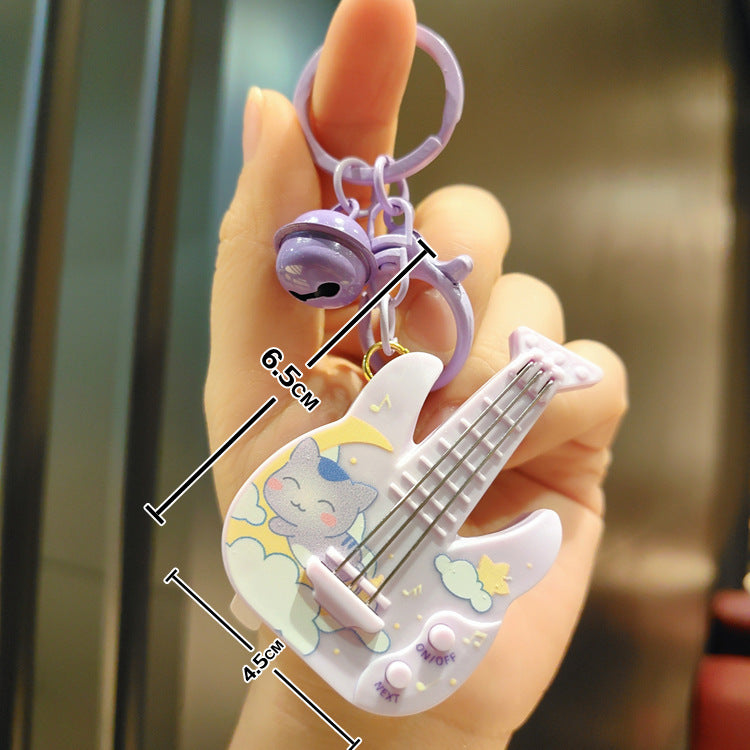 Wholesale Plastic Cartoon Animal Guitar Keychains