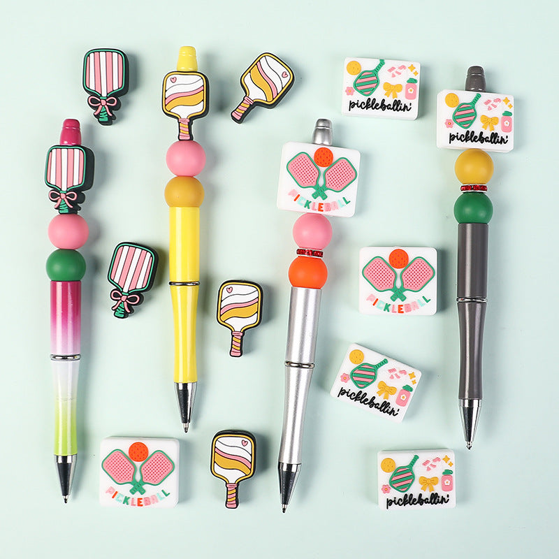 Wholesale 20pcs  Sports silicone beads   Focal Beads