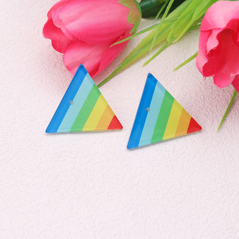Wholesale LGBT Rainbow Love Acrylic Earrings