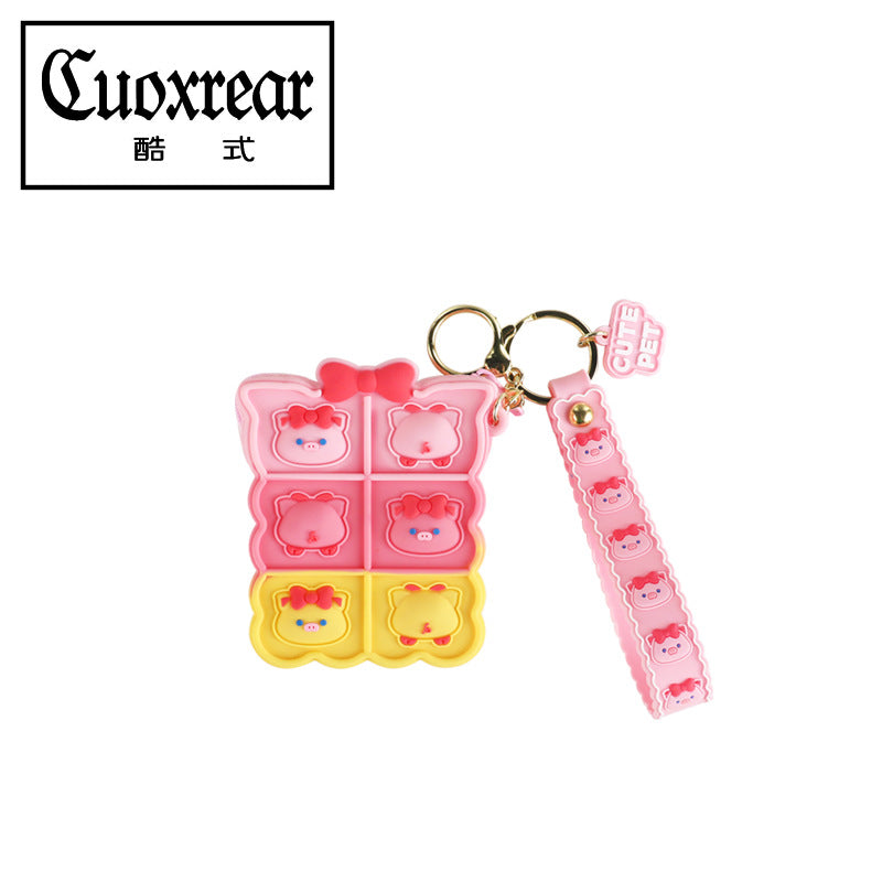 Wholesale Cartoon Silicone Decompression Coin Purse Keychain