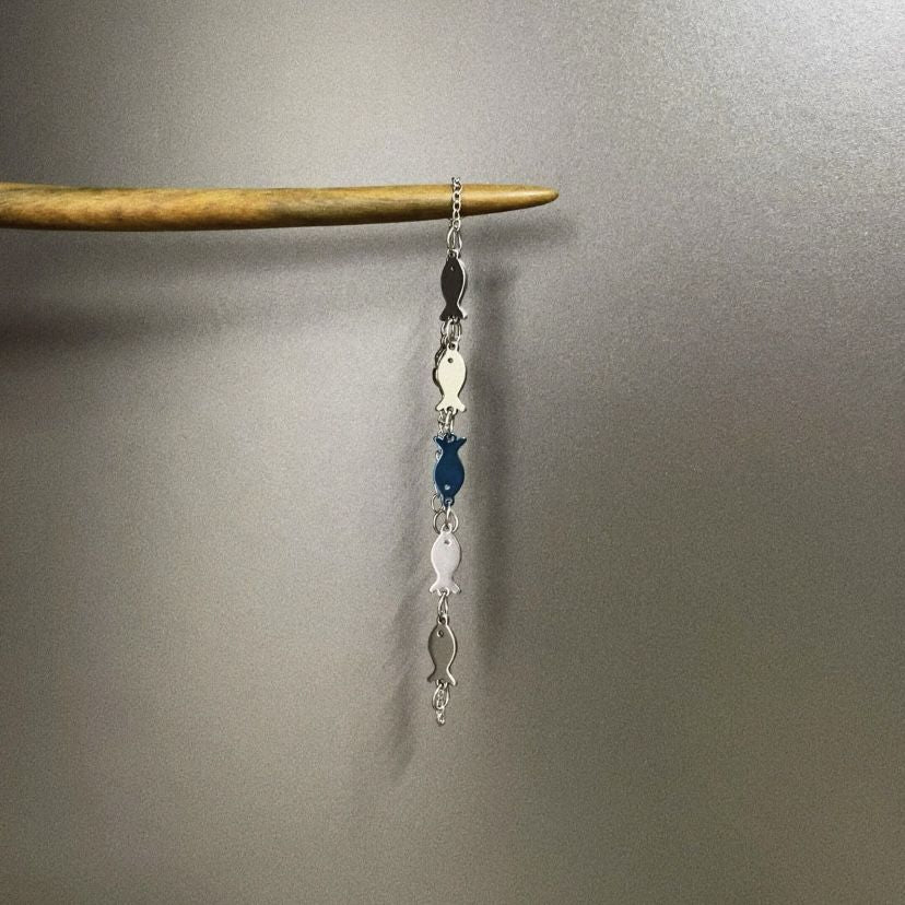 Wholesale Color printed card cross moon cartoon cat necklace