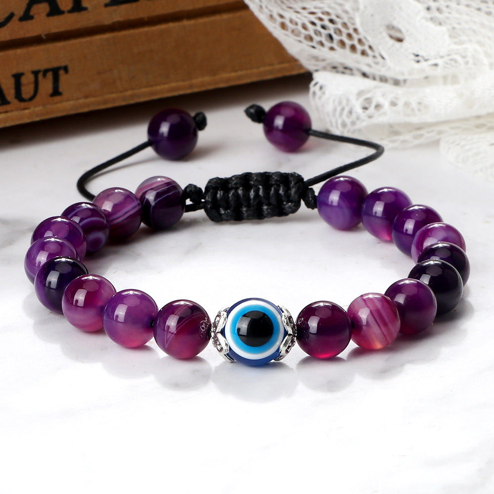 Wholesale Jewelry Bohemian Bracelet Devil' s Eye Beaded Braided Hand Rope Yoga Beads Hand Jewelry