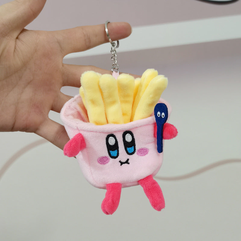 Wholesale French fry small pendant cartoon ornament keychain accessory gift