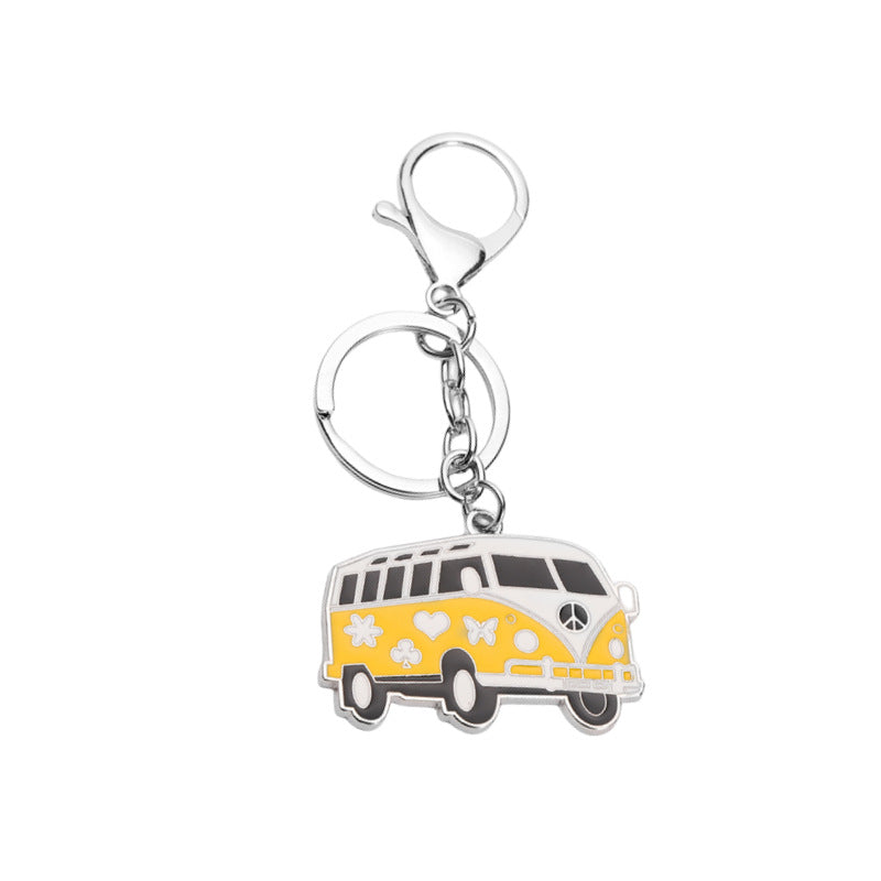 Wholesale Cartoon Mini Bus Metal Keychains