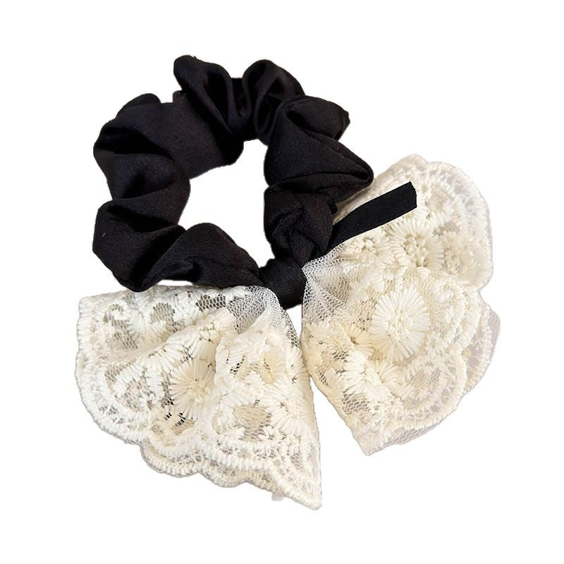 Wholesale White lace bow hair tie