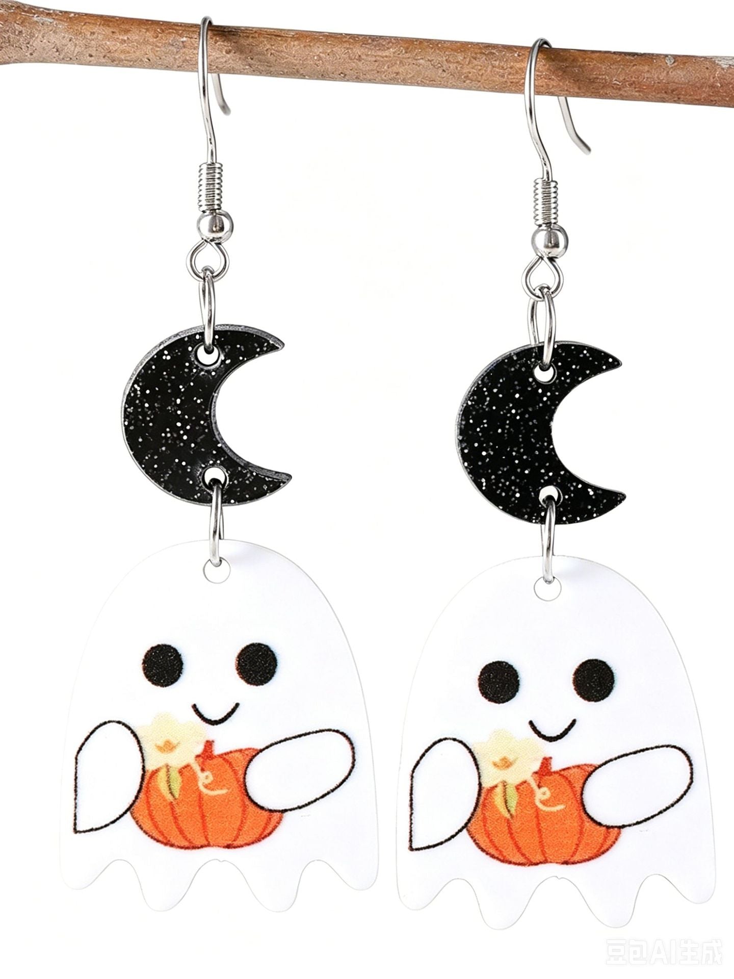 Wholesale  Ghost Pumpkin Acrylic Earrings Fashion Accessory Gift For Boutique Resale