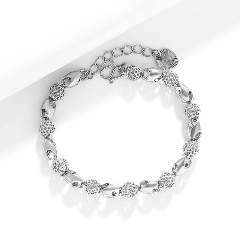 Wholesale Alloy Gold-plated Buddha Bead Hollow Smooth and Exquisite Fashion Retro Bracelet