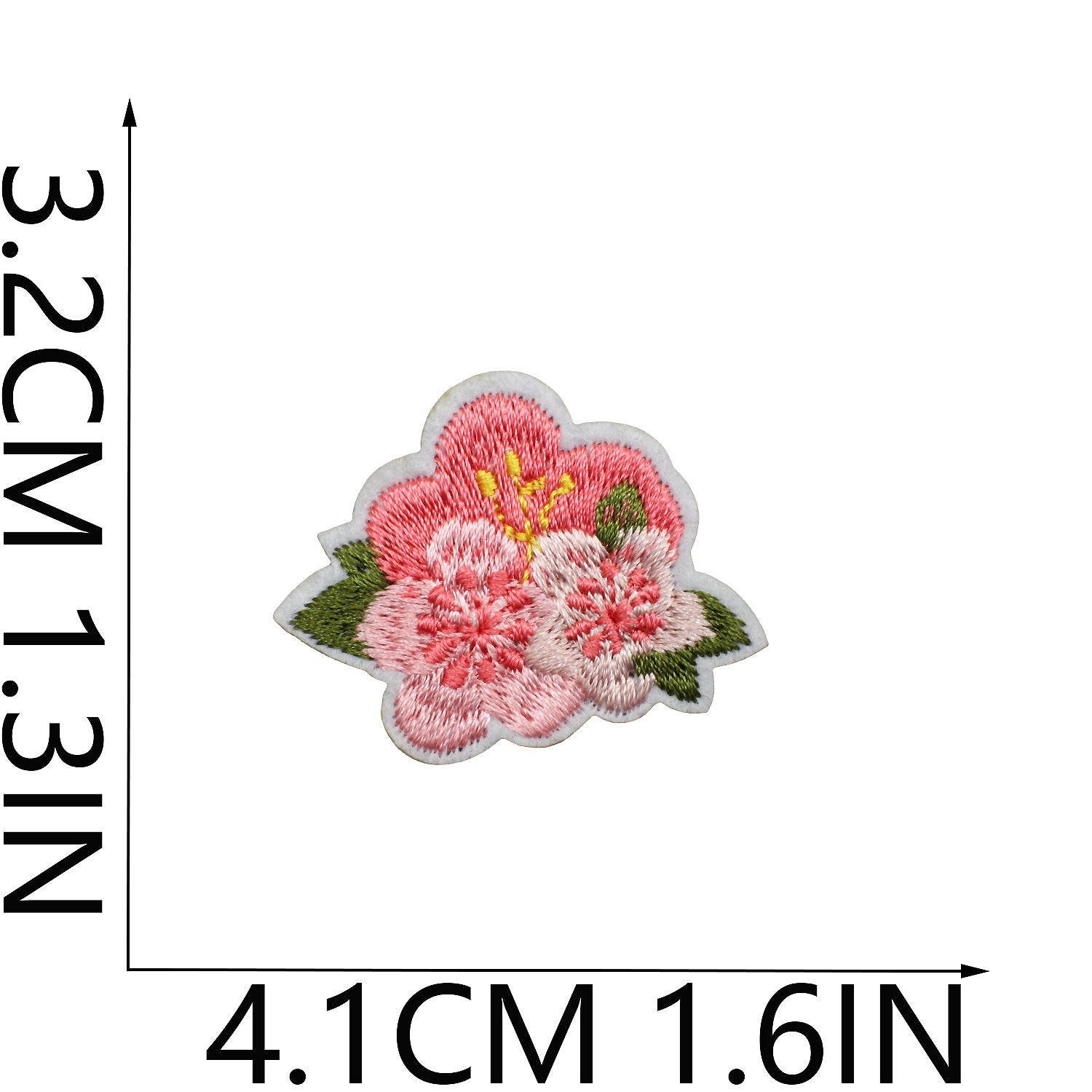 Wholesale Tulip Floral Embroidered Patch Iron On Peony Applique DIY Clothing Bag Decorative Craft Supply