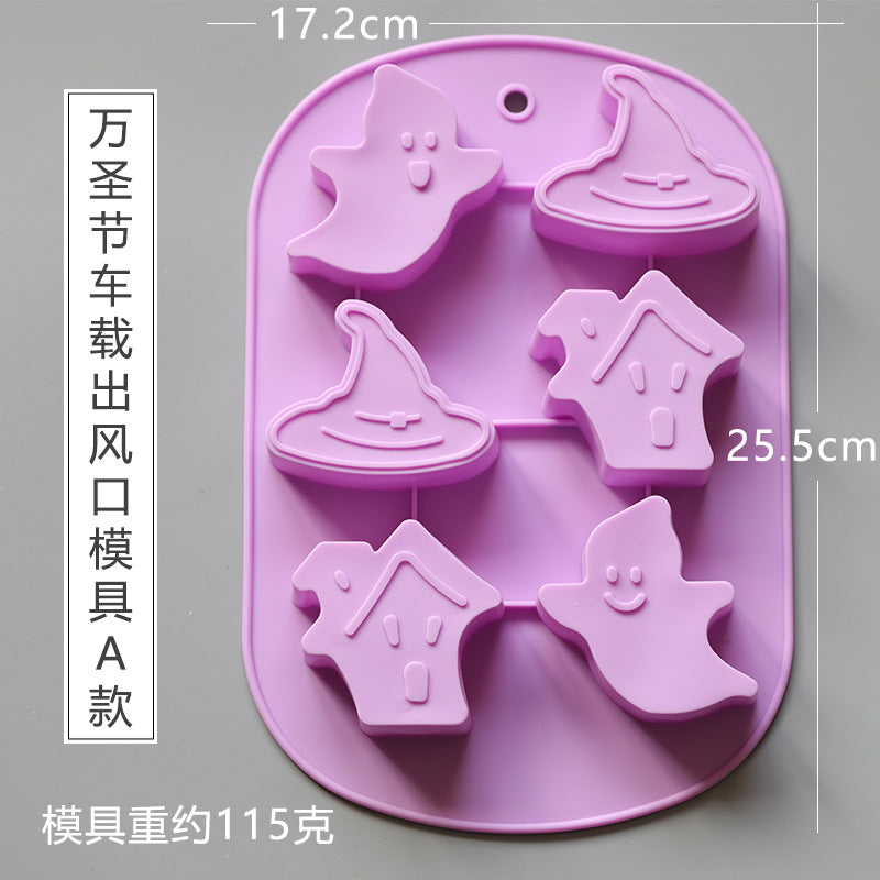 Wholesale Halloween Aromatherapy Gypsum Pumpkin DIY Silicone Mold