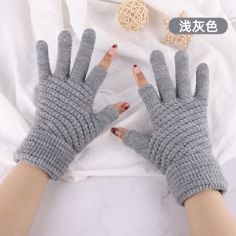 Wholesale Two-finger Office Writing Imitation Cashmere Gloves