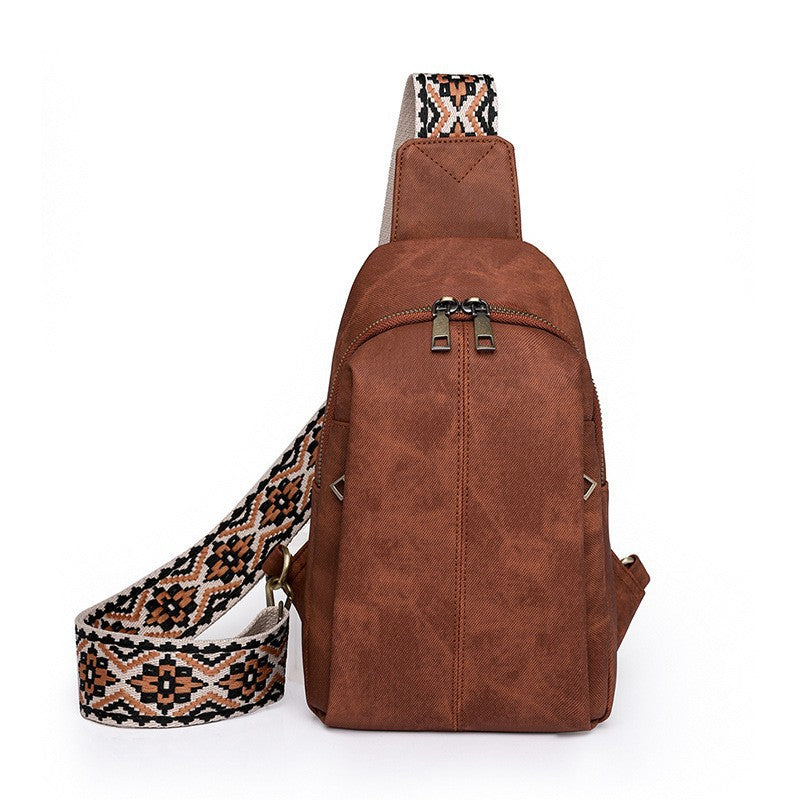 Wholesale Retro Travel PU Crossbody Bags, Casual Women's Chest Bags, Waist Bags