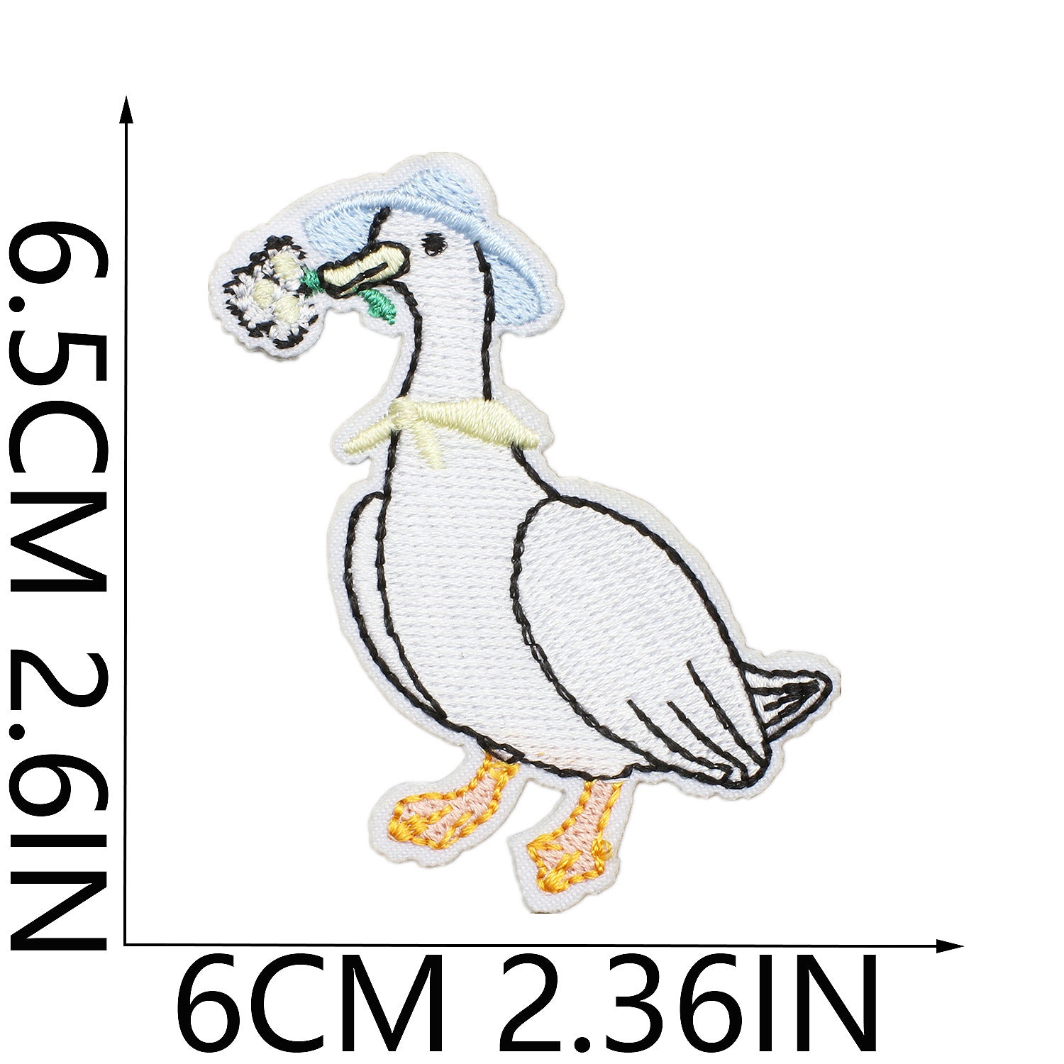 Wholesale Cute duck embroidered patch for children's clothes
