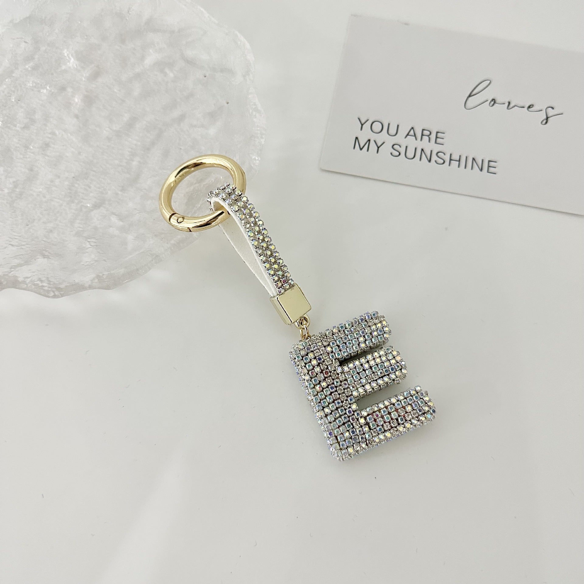 Wholesale Metal LOVE Full Set Diamond Keychain