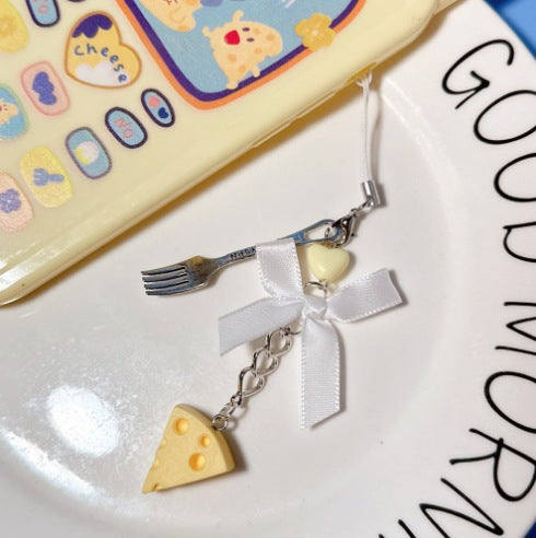 Wholesale Strawberry cake bead cute keychain