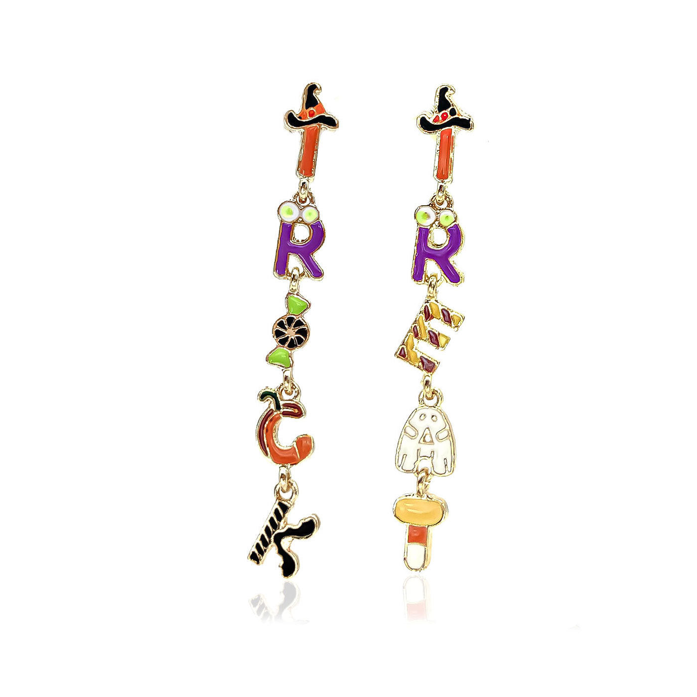 Wholesale   Web Pumpkin Stud Earrings Trendy Rhinestone Cartoon Jewelry Accessory For Party Gift