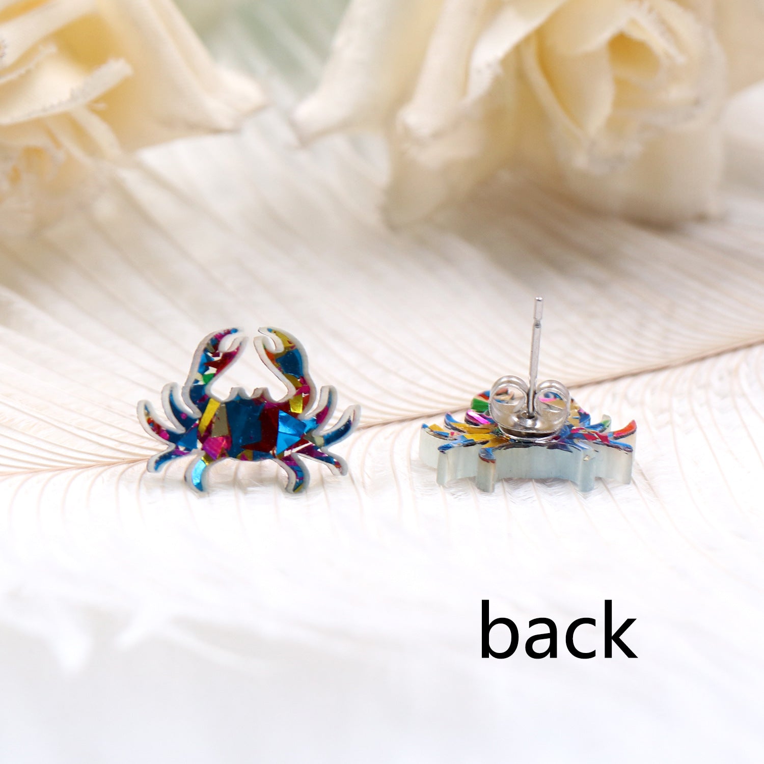 Wholesale  lobster crab cute acrylic earrings for women jewelry