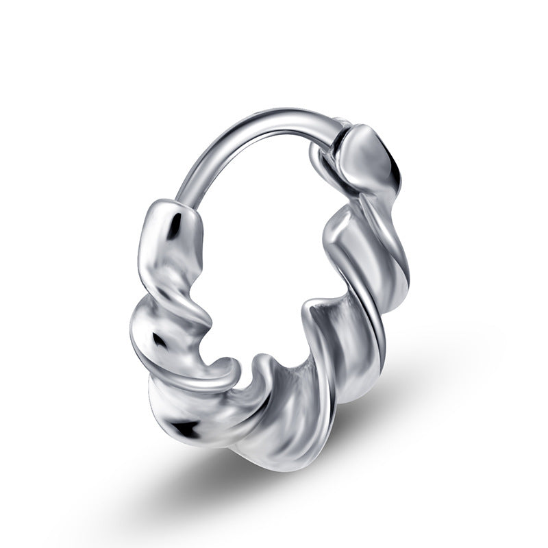 Wholesale Men's Stainless Steel Minimally Personalized Cross Titanium Steel Neutral Circle Earrings