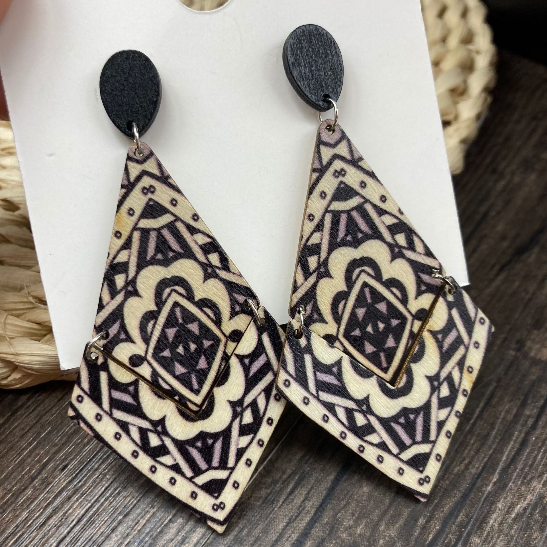 Wholesale Vintage Bohemian Print Earrings