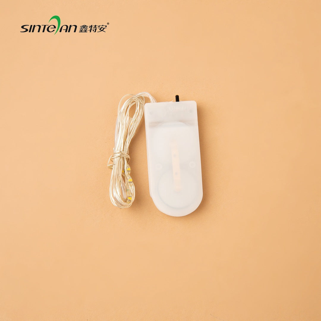 Wholesale Christmas tree light string warm white lighting LED low voltage light anti-electric shock button battery copper Christmas light