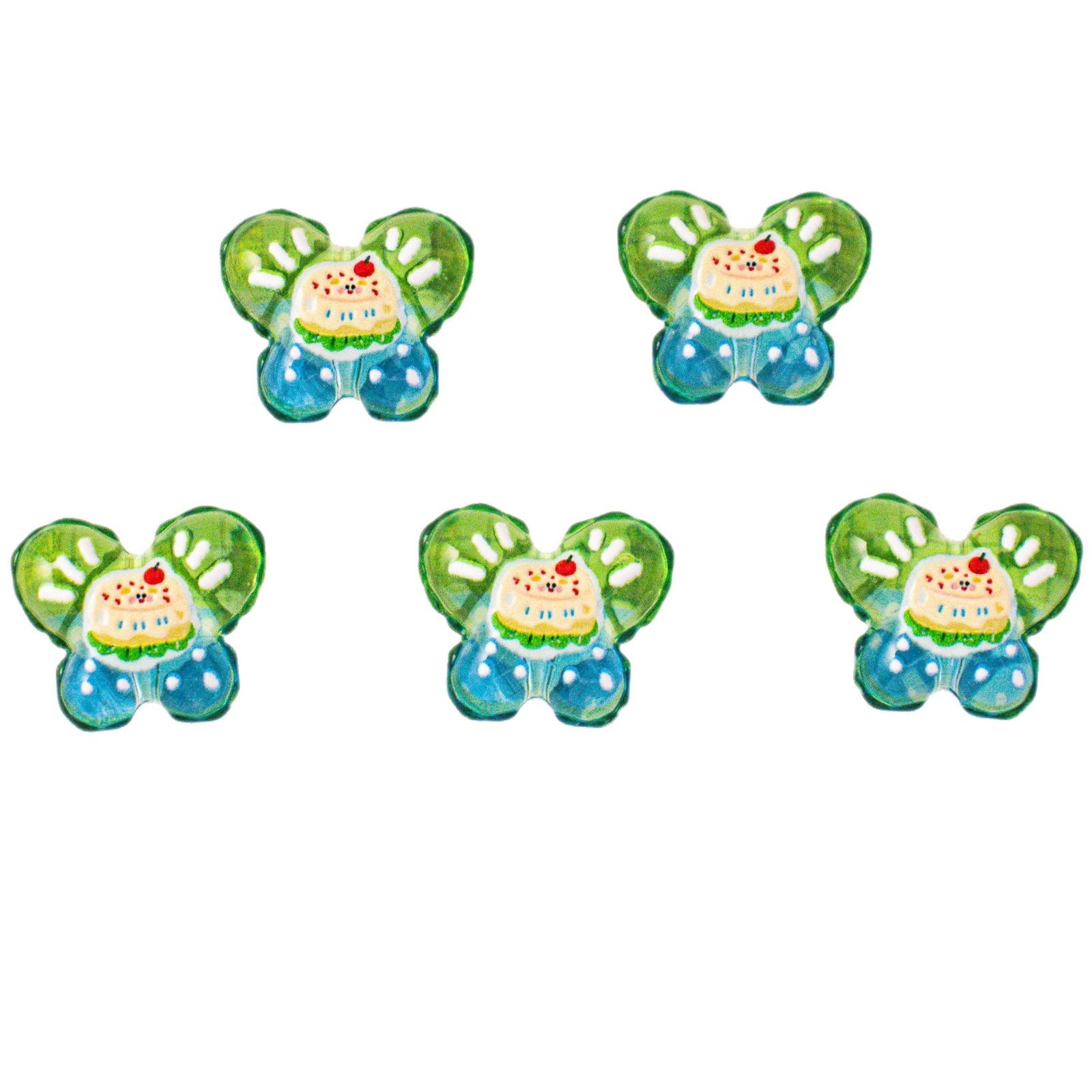 Wholesale 10pcs Cartoon hamburger cake acrylic beads,  semi-transparent beads,  DIY beadable pen accessories OLY Exclusive