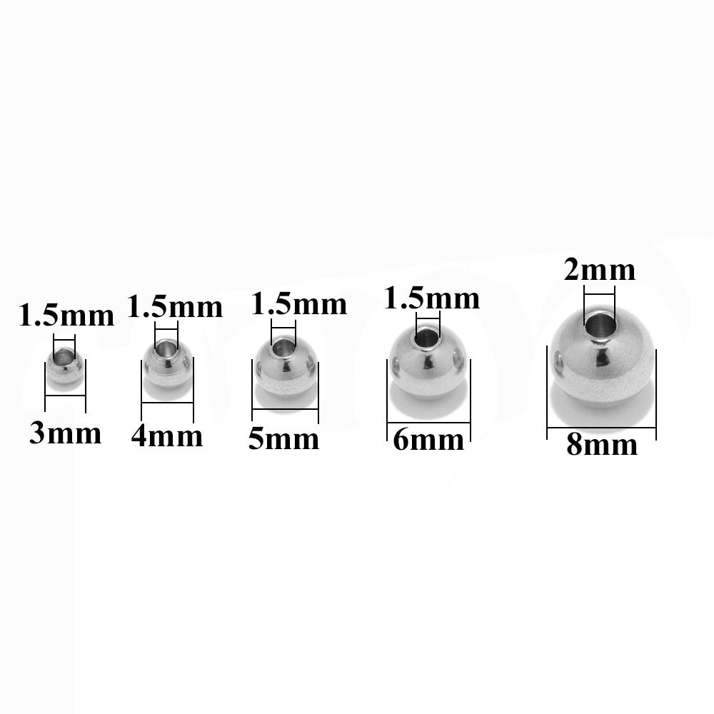 Wholesale 100PCS/PACK 18k Gold Through Hole Handmade Beads 3-8mm