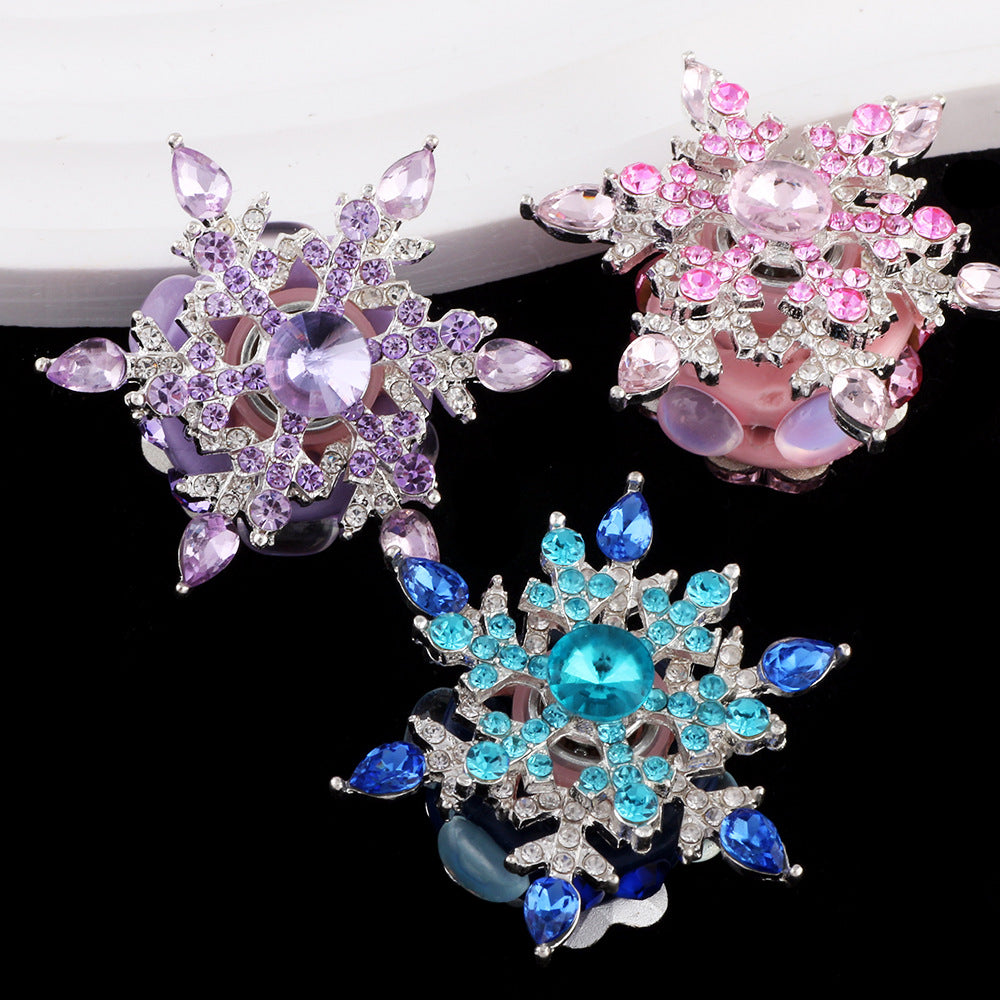 Wholesale 2pcs/pack New  Snow Alloy Clay Straight Hole Beads DIY Accessories