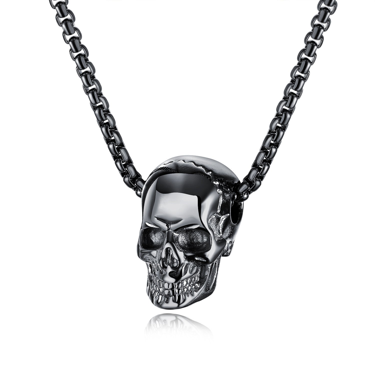 Wholesale Skull Punk Men's Necklace