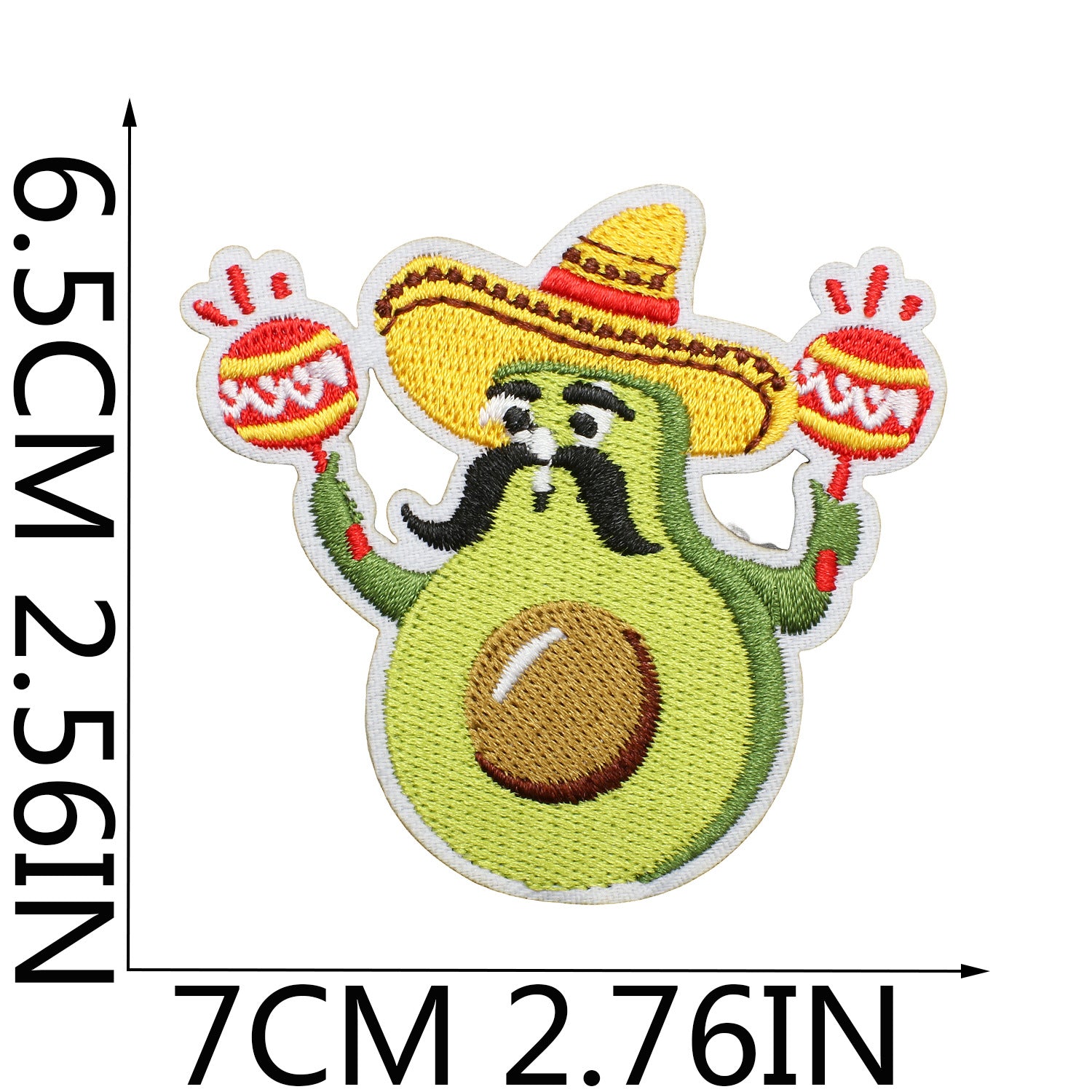 Wholesale Polyester Thread Embroidered Patch Mexico Carnival Skull Guitar Theme Clothing Decoration Gift Party Fashion Accessory