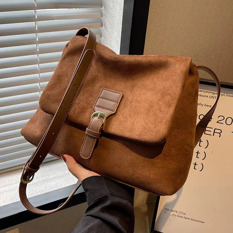 Wholesale Vintage Suede Shoulder Crossbody Bag