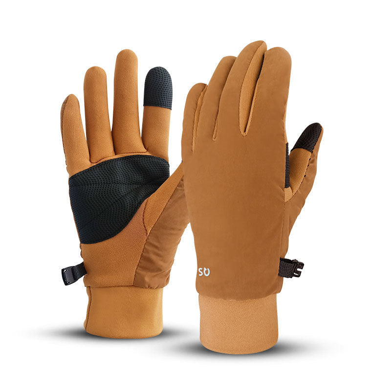 Wholesale Winter Style Solid Color Plush Insulation Polyester Glove